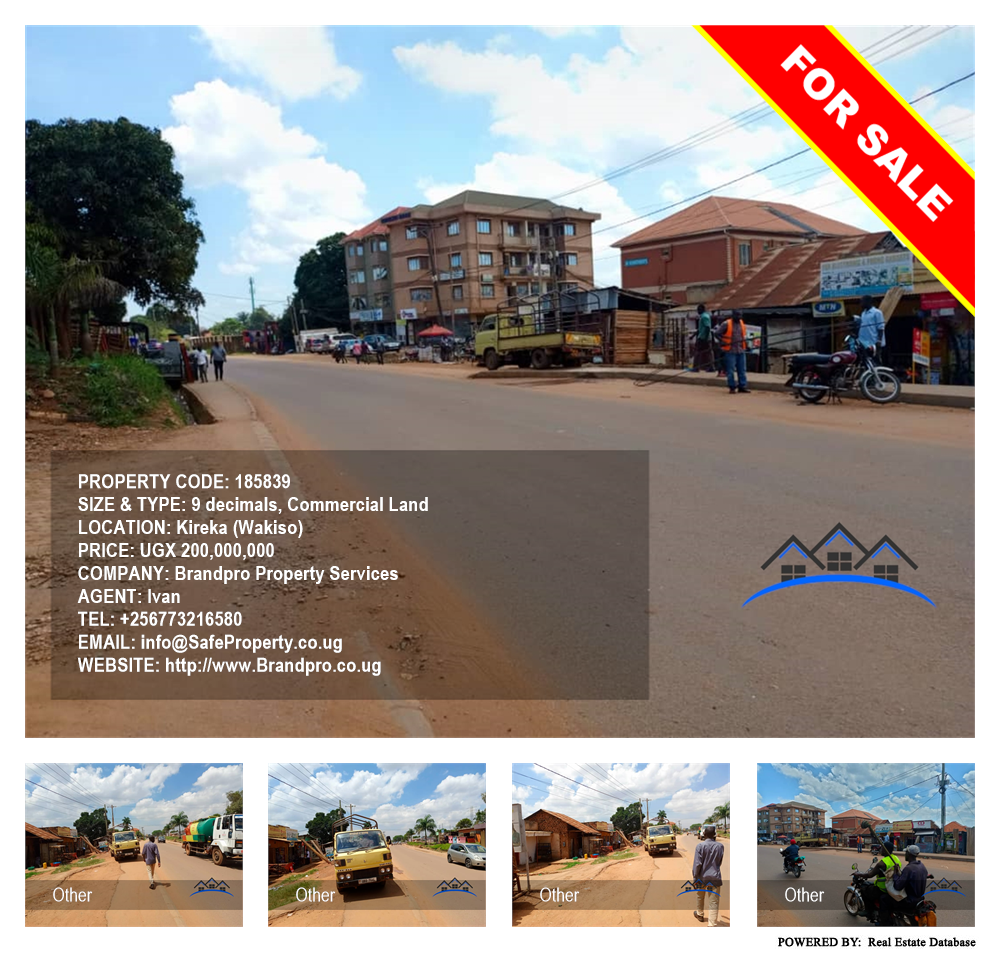 Commercial Land  for sale in Kireka Wakiso Uganda, code: 185839