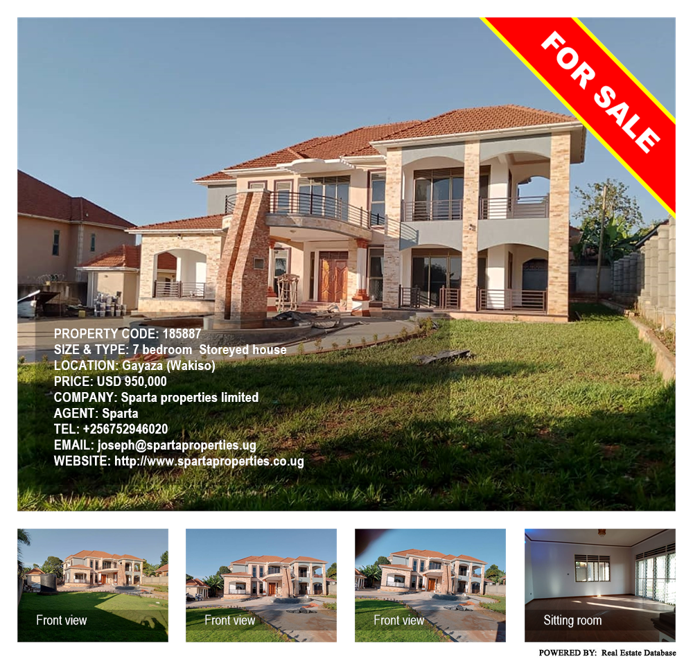7 bedroom Storeyed house  for sale in Gayaza Wakiso Uganda, code: 185887