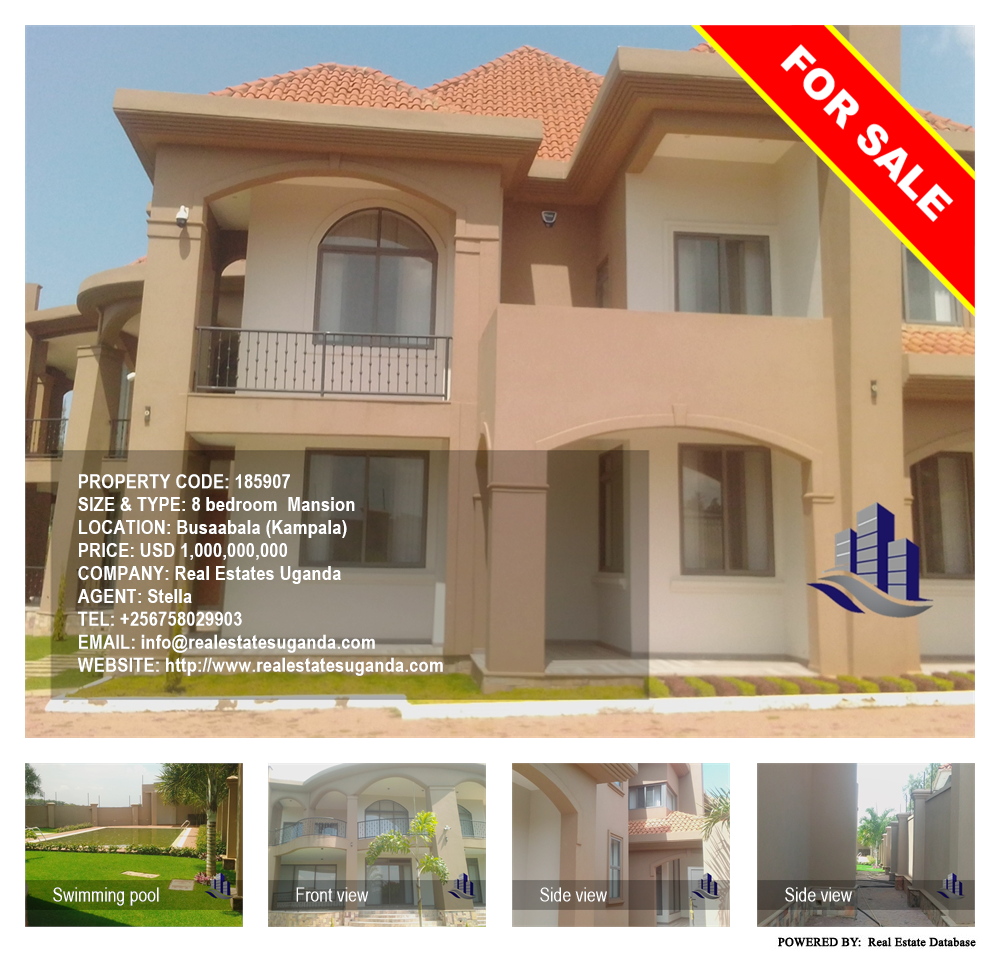 8 bedroom Mansion  for sale in Busaabala Kampala Uganda, code: 185907