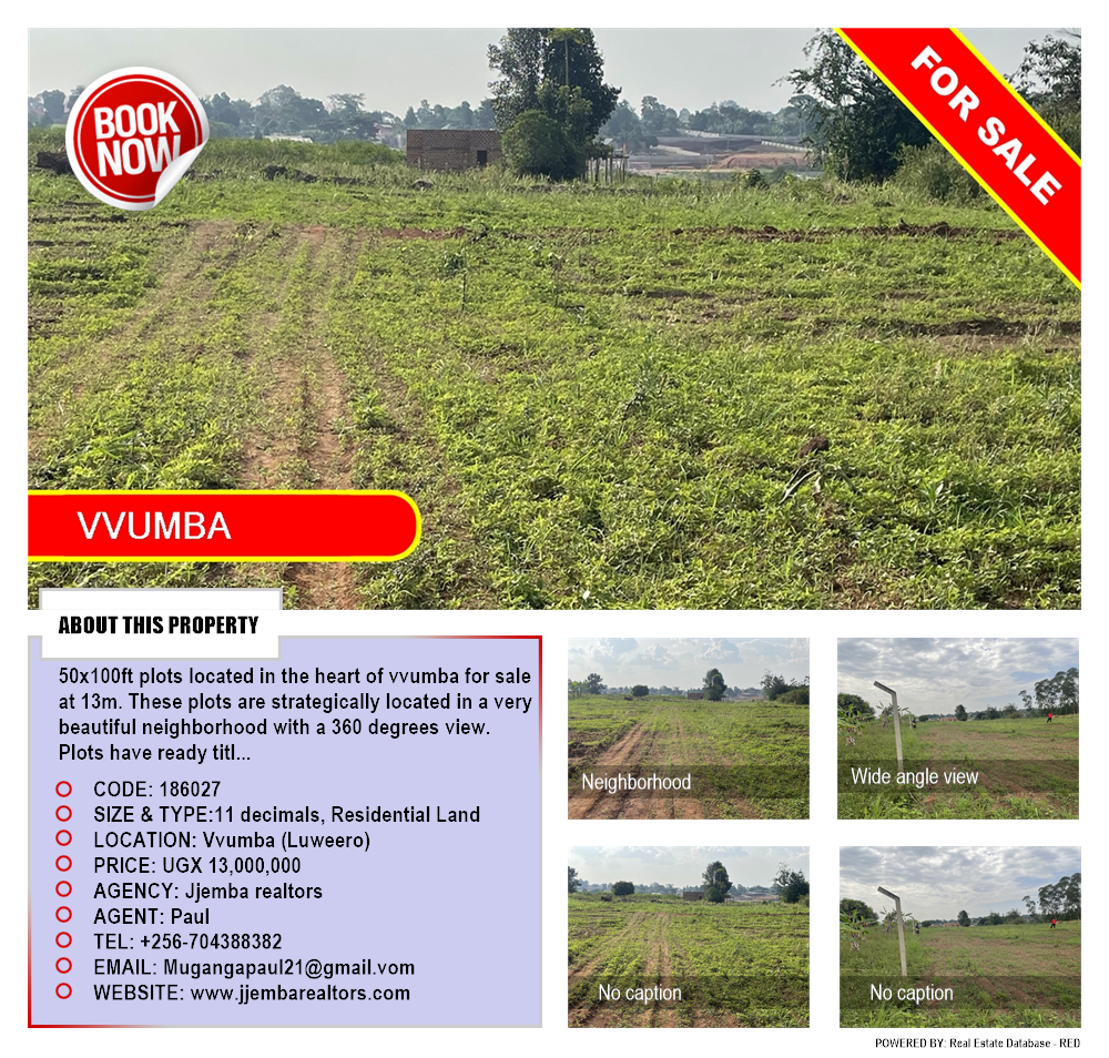 Residential Land  for sale in Vvumba Luweero Uganda, code: 186027
