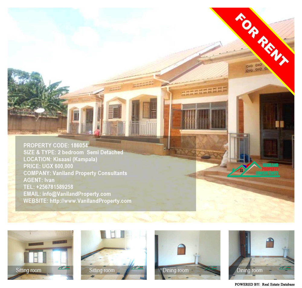 2 bedroom Semi Detached  for rent in Kisaasi Kampala Uganda, code: 186054