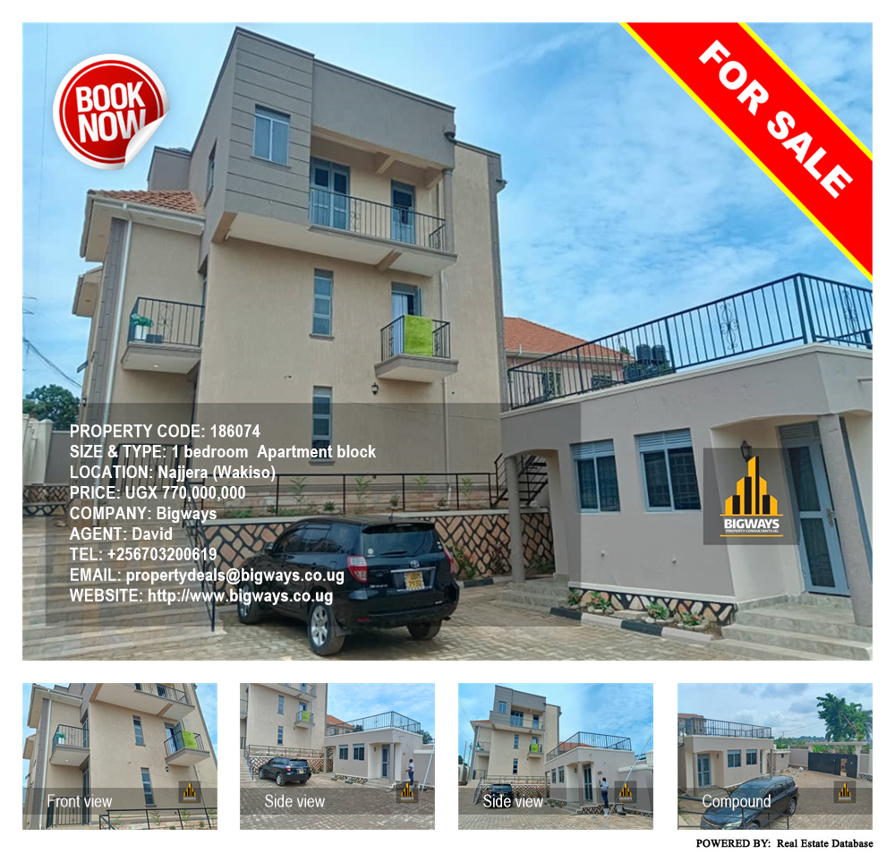 1 bedroom Apartment block  for sale in Najjera Wakiso Uganda, code: 186074