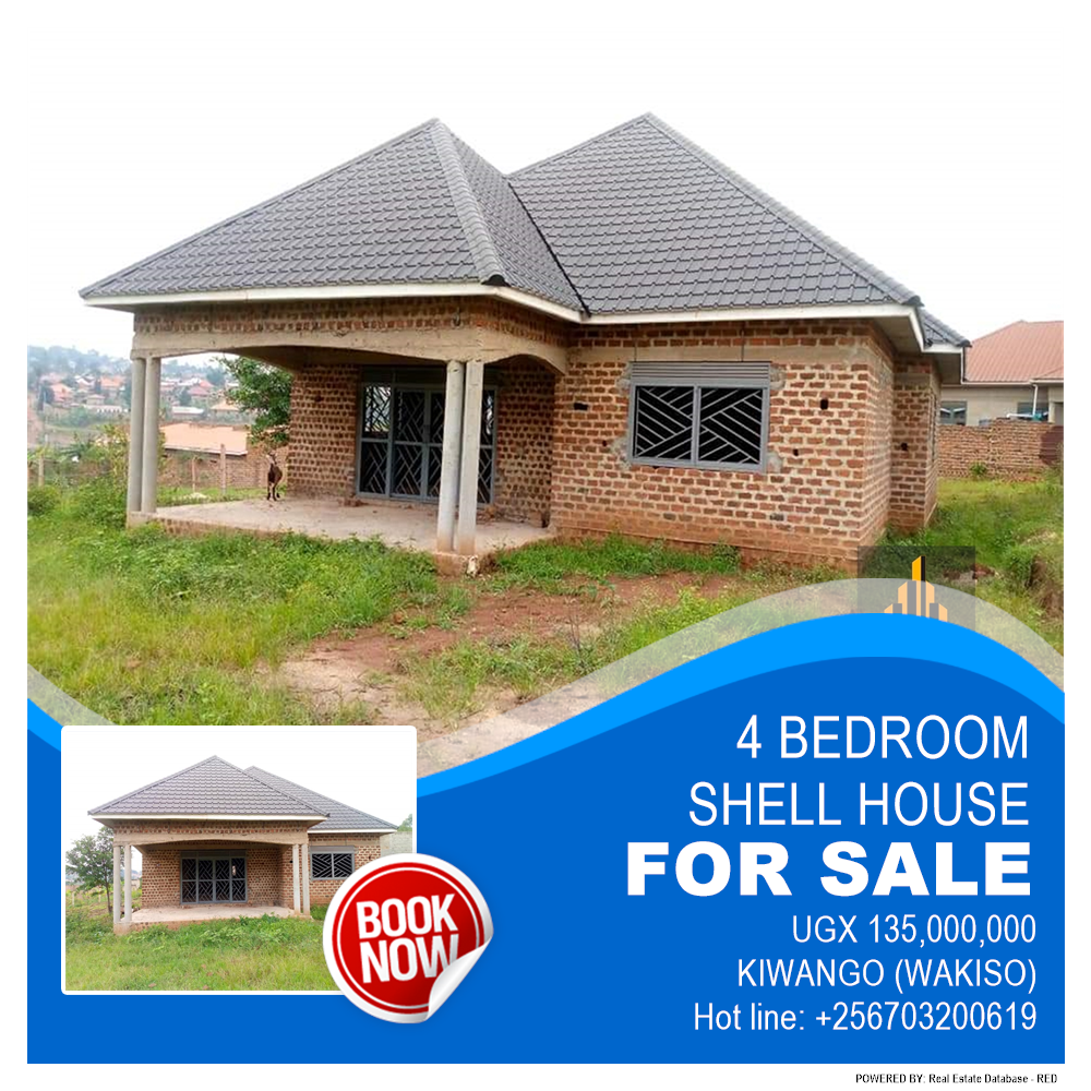 4 bedroom Shell House  for sale in Kiwango Wakiso Uganda, code: 186089