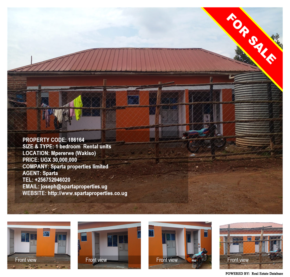 1 bedroom Rental units  for sale in Mpererwe Wakiso Uganda, code: 186164