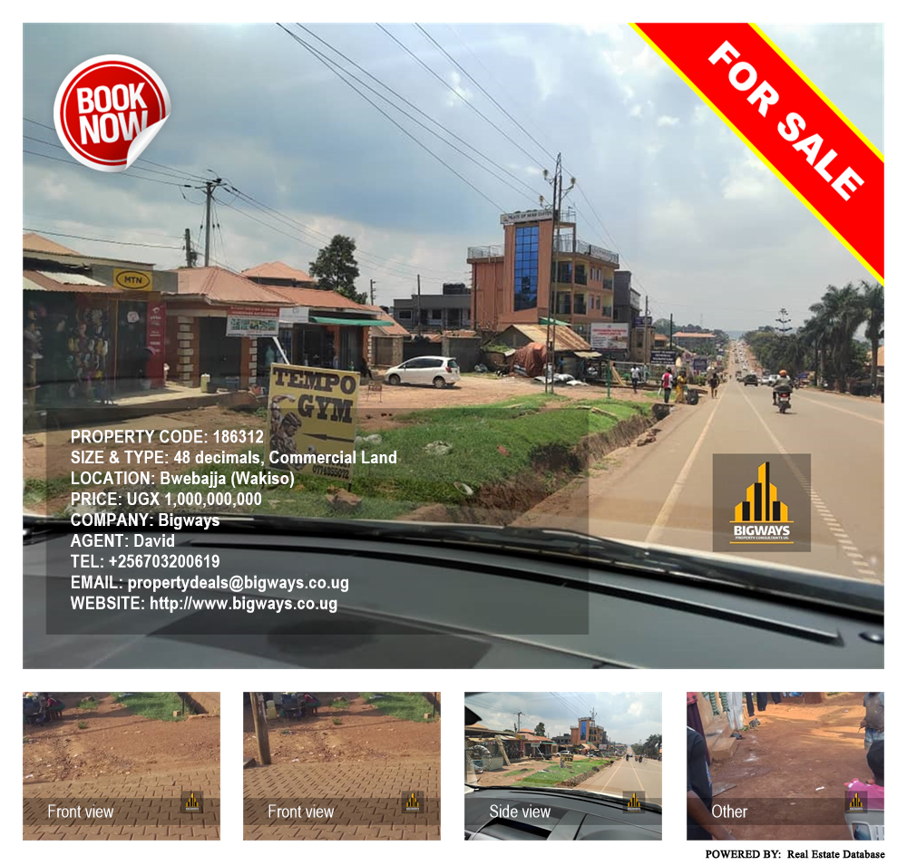 Commercial Land  for sale in Bwebajja Wakiso Uganda, code: 186312