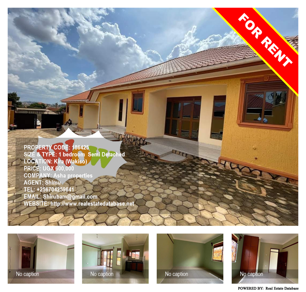 1 bedroom Semi Detached  for rent in Kira Wakiso Uganda, code: 186425