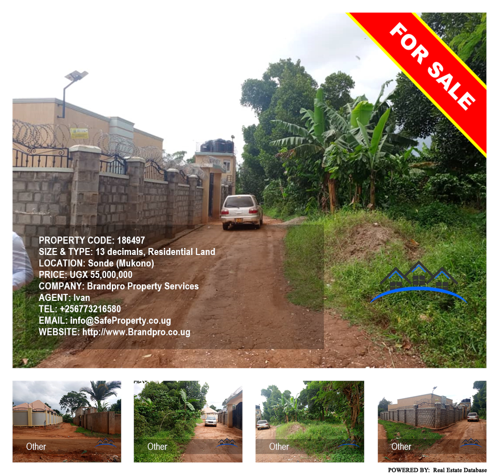 Residential Land  for sale in Sonde Mukono Uganda, code: 186497