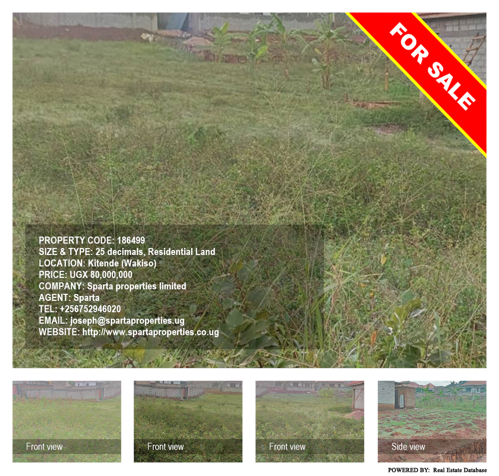 Residential Land  for sale in Kitende Wakiso Uganda, code: 186499