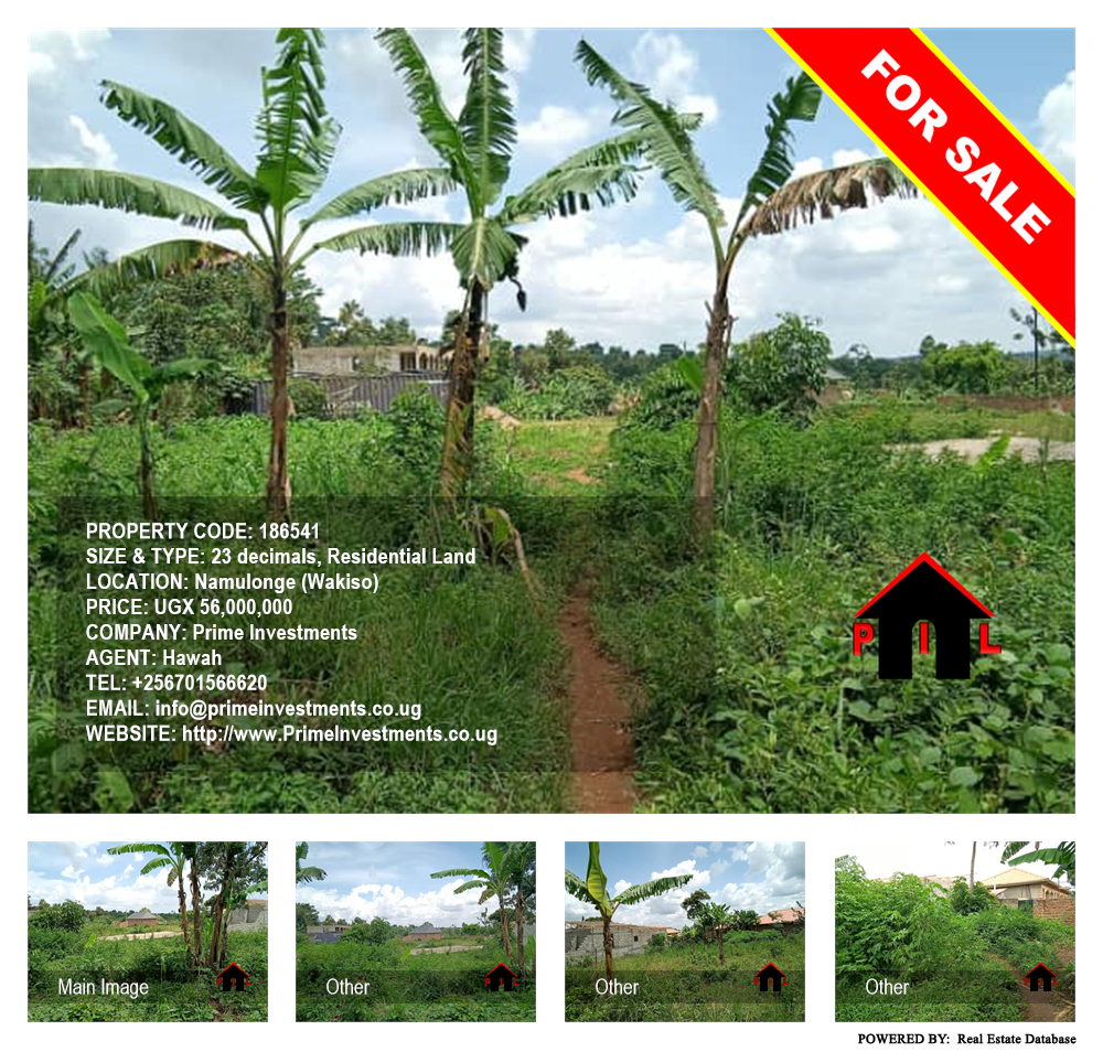 Residential Land  for sale in Namulonge Wakiso Uganda, code: 186541