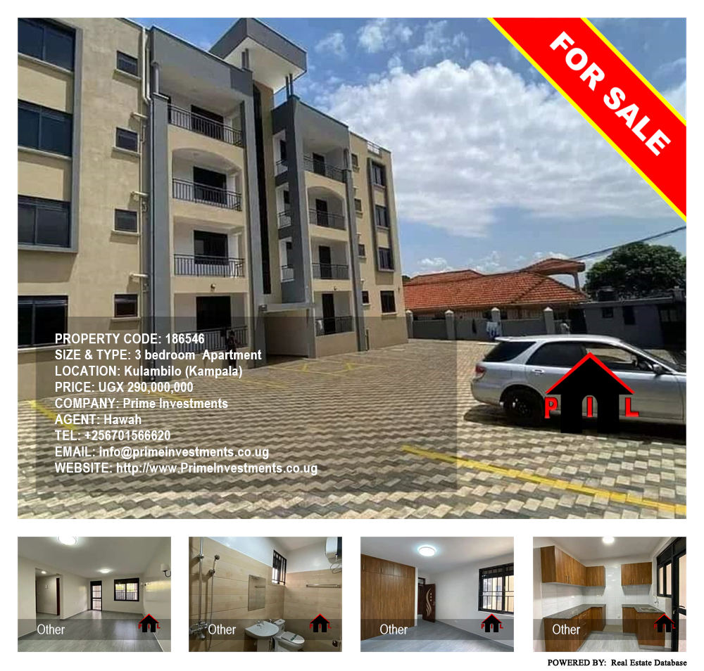 3 bedroom Apartment  for sale in Kulambilo Kampala Uganda, code: 186546