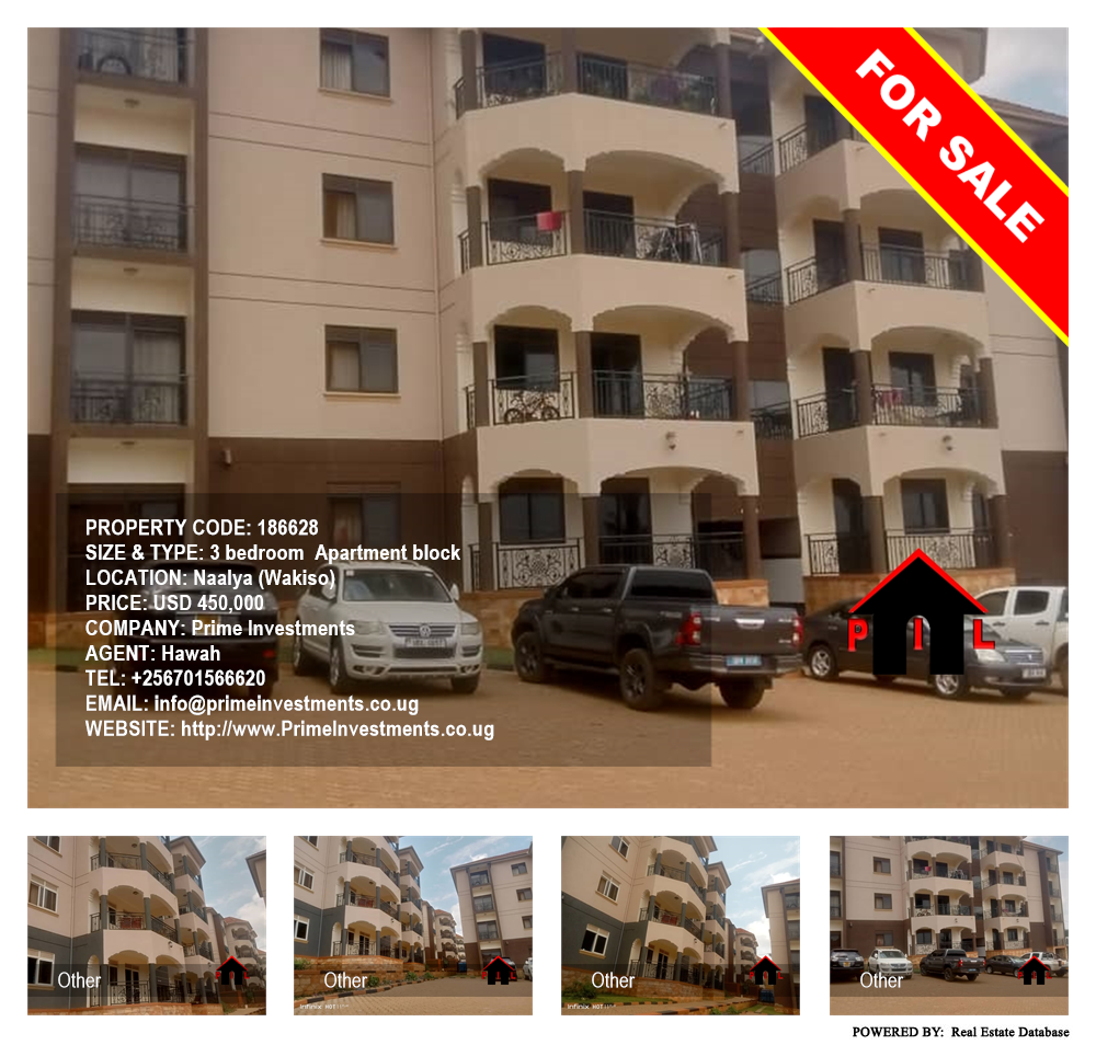 3 bedroom Apartment block  for sale in Naalya Wakiso Uganda, code: 186628