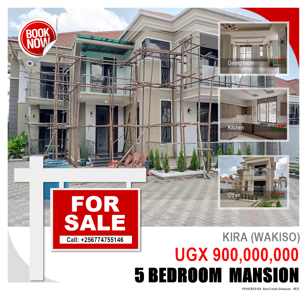 5 bedroom Mansion  for sale in Kira Wakiso Uganda, code: 186643