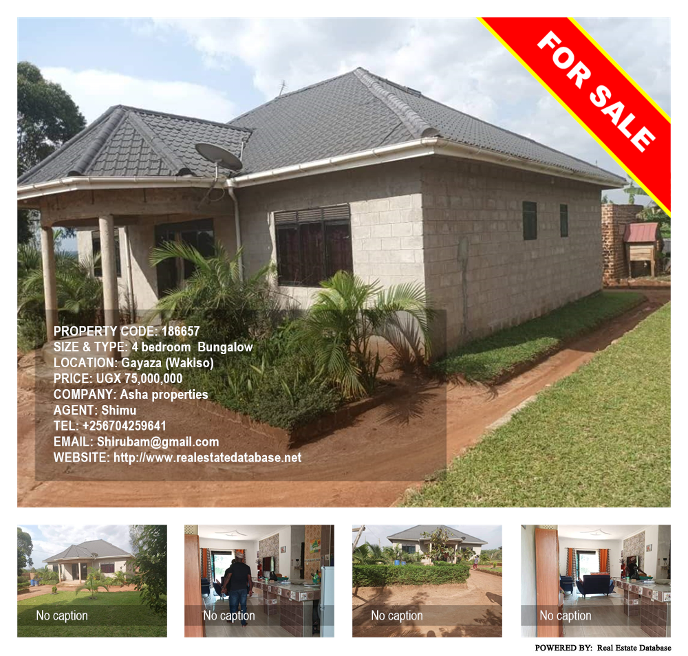 4 bedroom Bungalow  for sale in Gayaza Wakiso Uganda, code: 186657