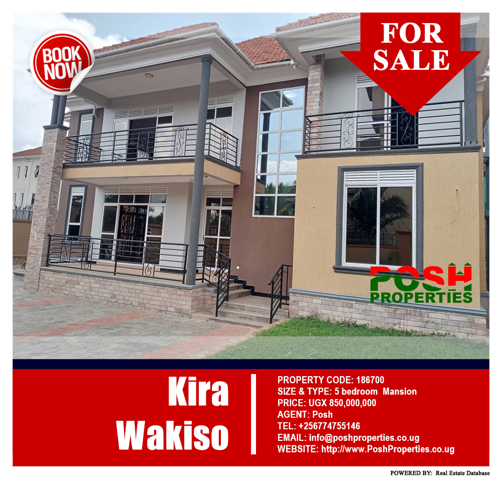 5 bedroom Mansion  for sale in Kira Wakiso Uganda, code: 186700