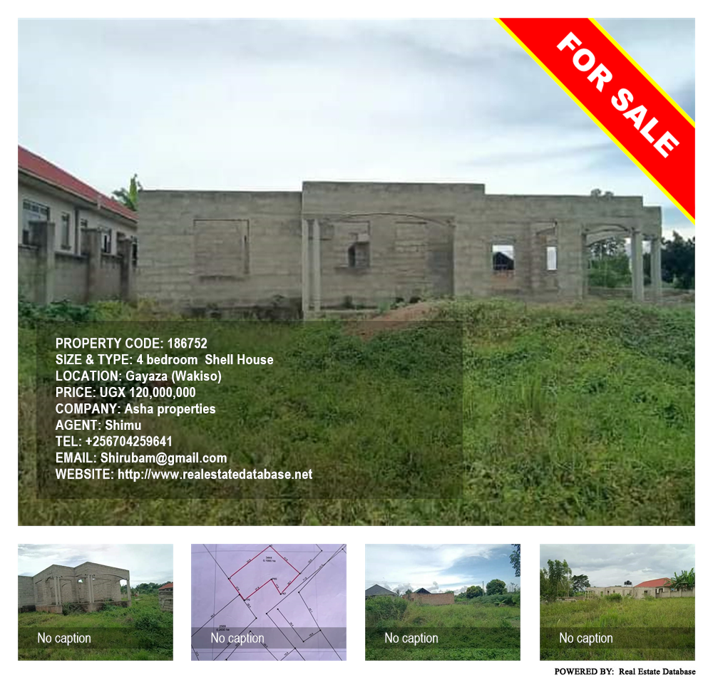 4 bedroom Shell House  for sale in Gayaza Wakiso Uganda, code: 186752