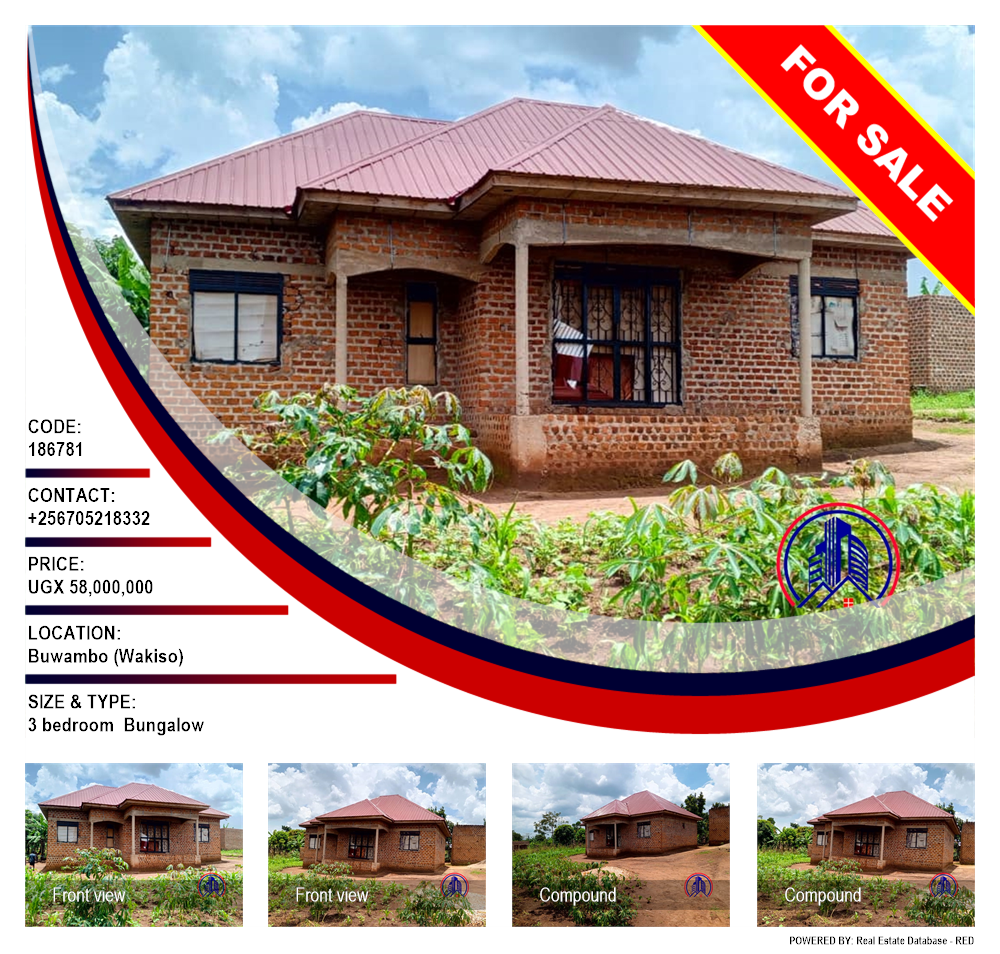 3 bedroom Bungalow  for sale in Buwambo Wakiso Uganda, code: 186781
