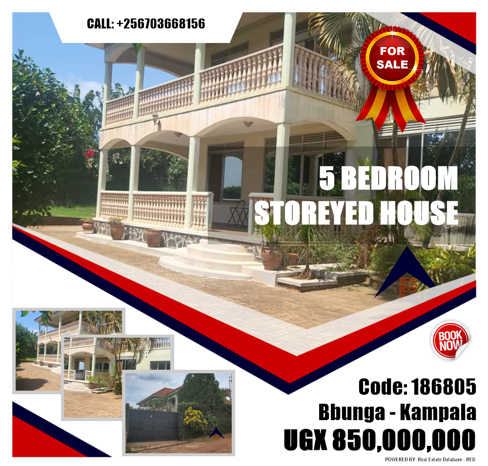 5 bedroom Storeyed house  for sale in Bbunga Kampala Uganda, code: 186805