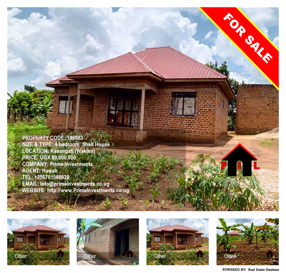 4 bedroom Shell House  for sale in Kasangati Wakiso Uganda, code: 186863