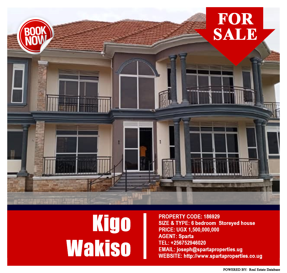 6 bedroom Storeyed house  for sale in Kigo Wakiso Uganda, code: 186929