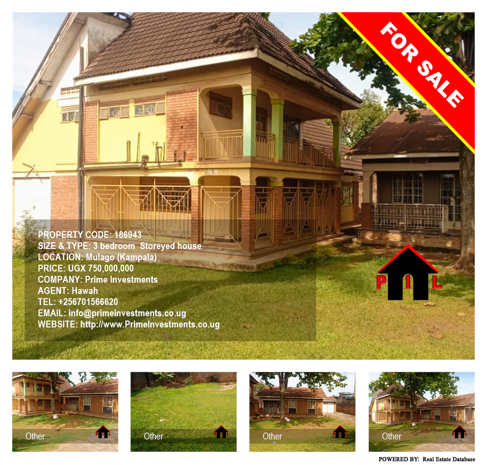 3 bedroom Storeyed house  for sale in Mulago Kampala Uganda, code: 186943