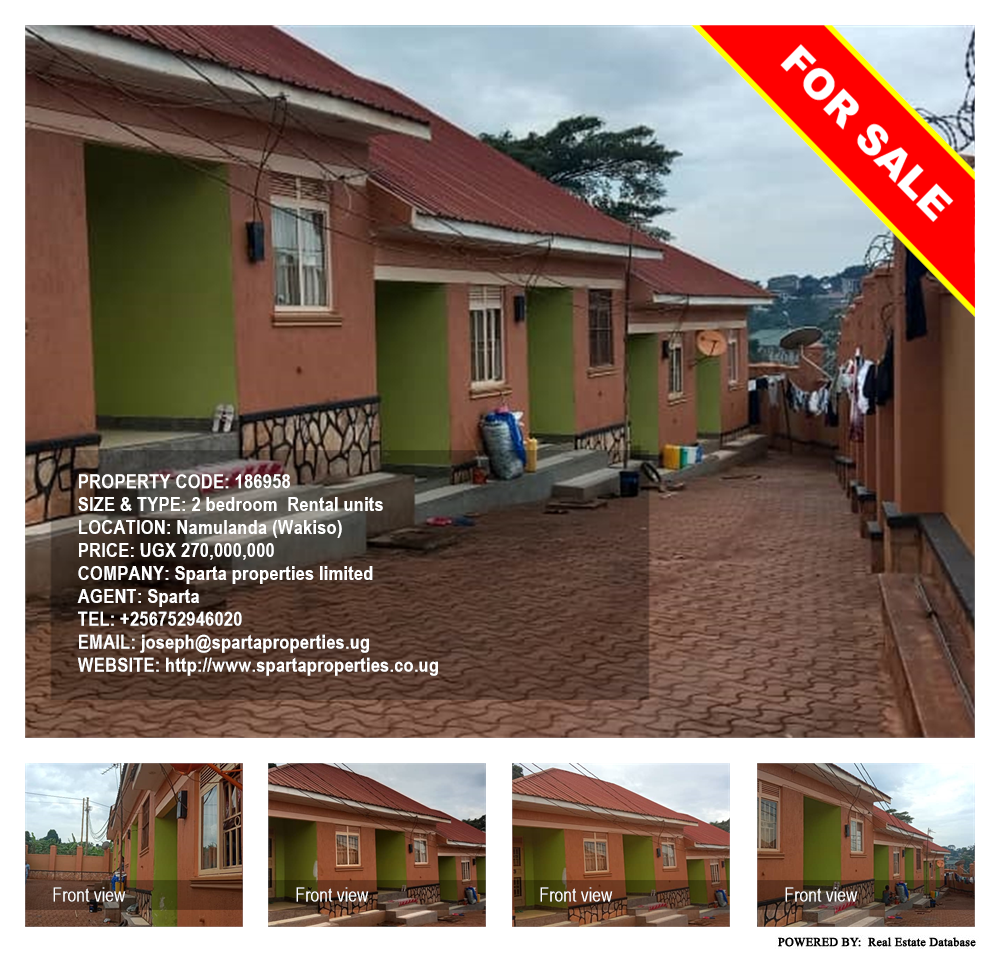 2 bedroom Rental units  for sale in Namulanda Wakiso Uganda, code: 186958