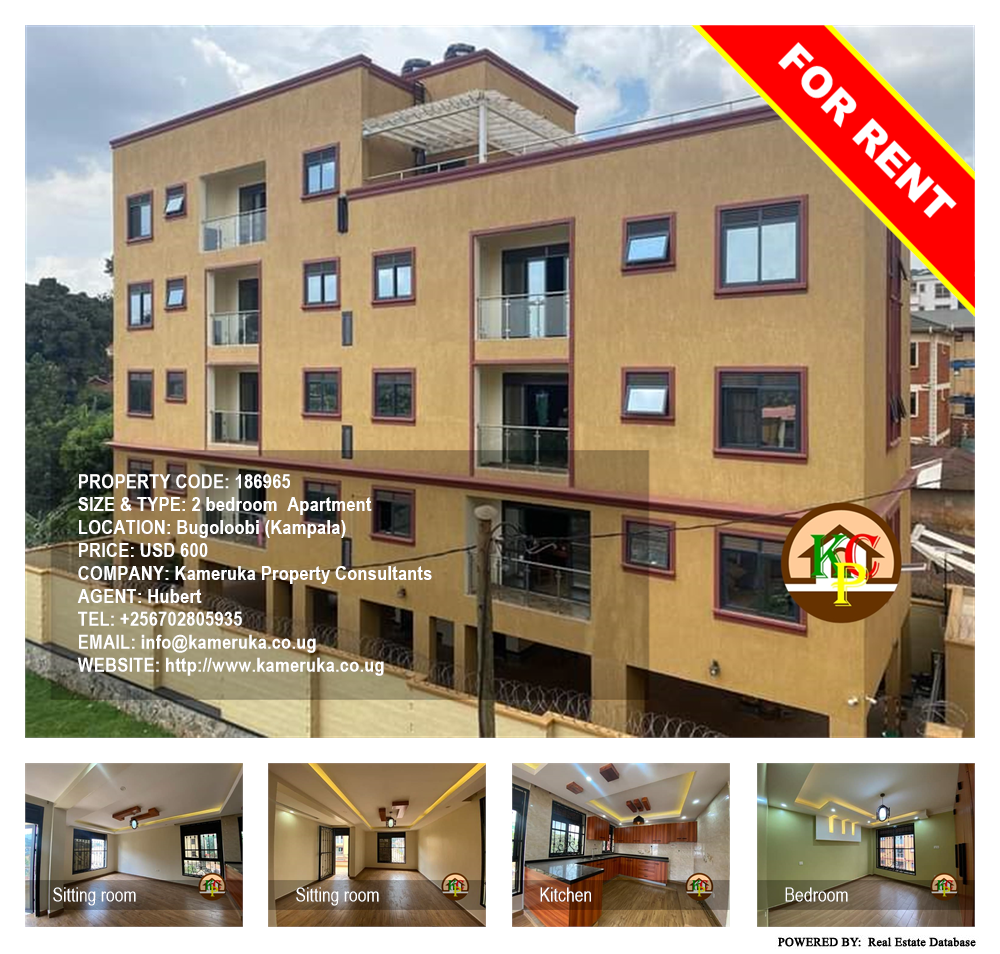 2 bedroom Apartment  for rent in Bugoloobi Kampala Uganda, code: 186965