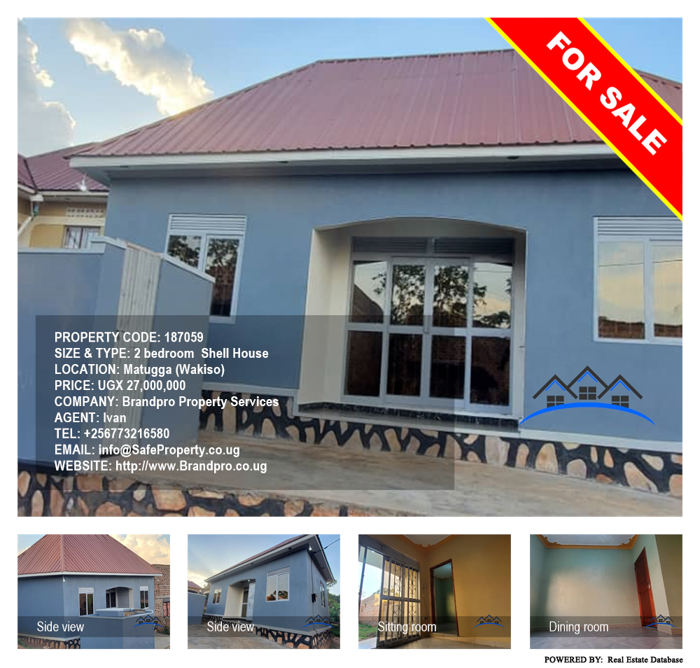 2 bedroom Shell House  for sale in Matugga Wakiso Uganda, code: 187059