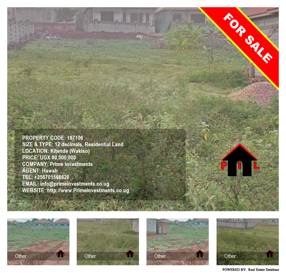 Residential Land  for sale in Kitende Wakiso Uganda, code: 187106