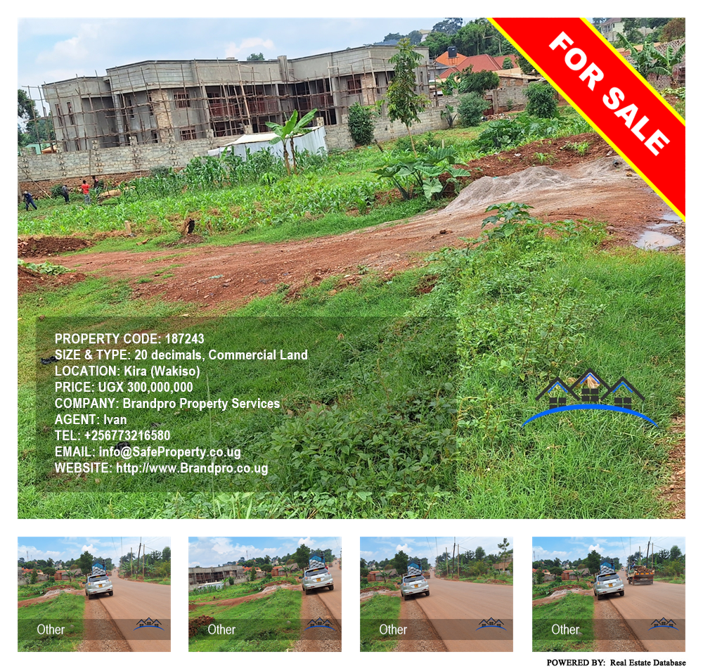 Commercial Land  for sale in Kira Wakiso Uganda, code: 187243