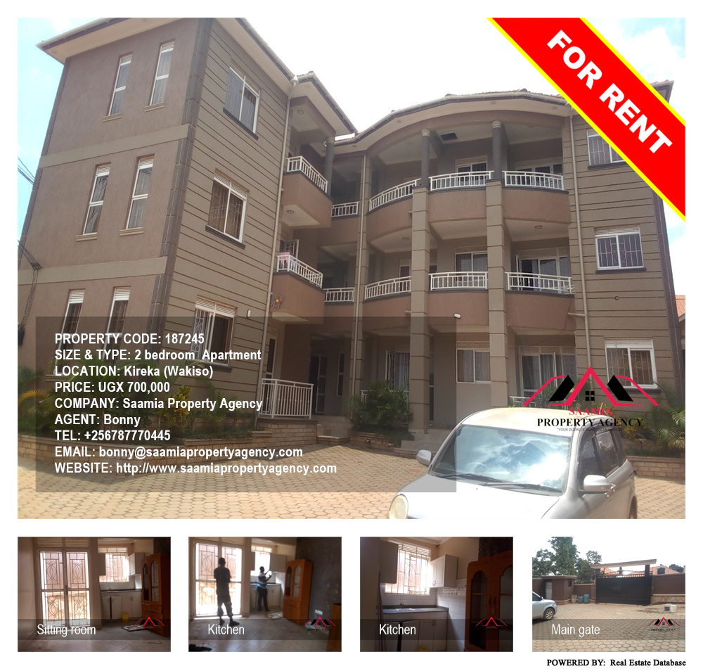 2 bedroom Apartment  for rent in Kireka Wakiso Uganda, code: 187245