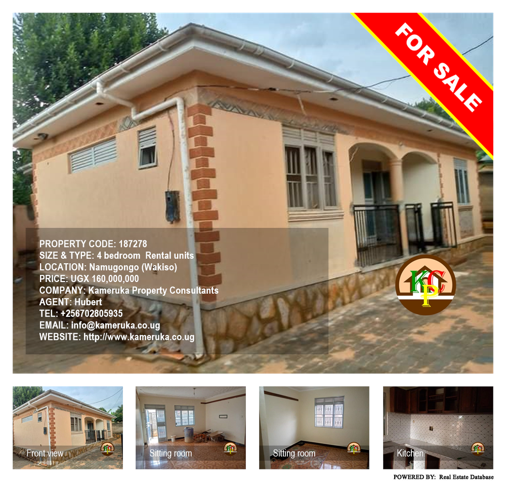 4 bedroom Rental units  for sale in Namugongo Wakiso Uganda, code: 187278