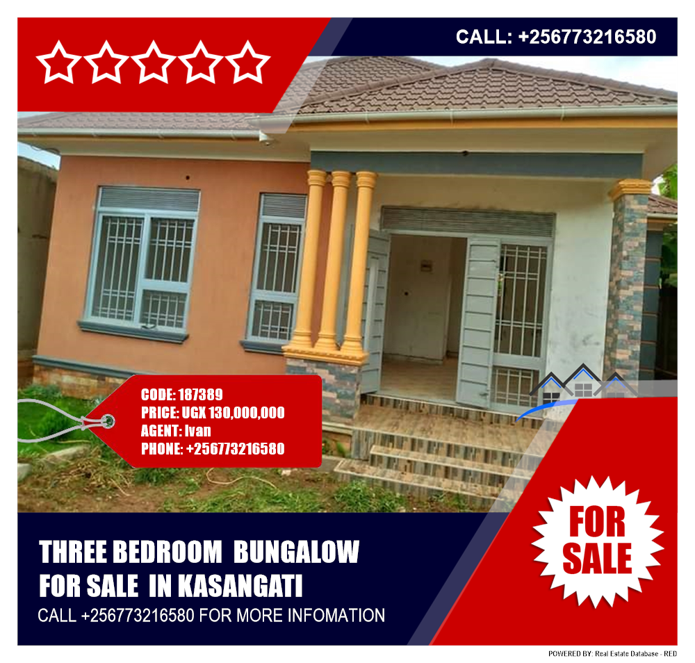 3 bedroom Bungalow  for sale in Kasangati Wakiso Uganda, code: 187389