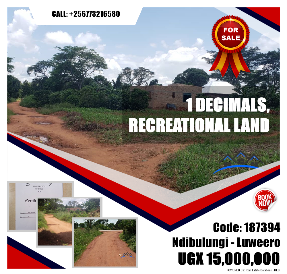 Residential Land  for sale in Ndibulungi Luweero Uganda, code: 187394
