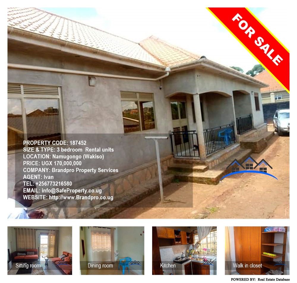 3 bedroom Rental units  for sale in Namugongo Wakiso Uganda, code: 187452