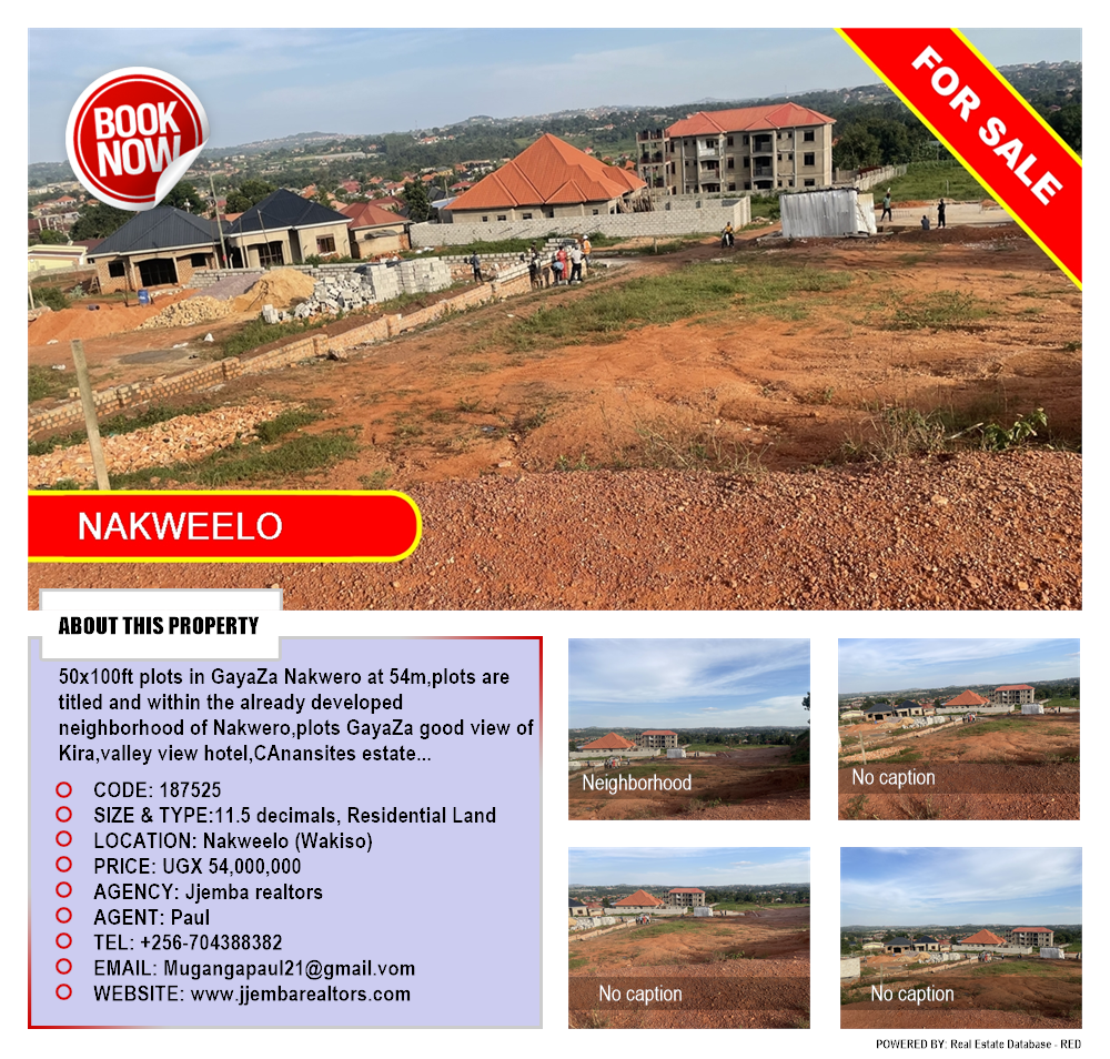 Residential Land  for sale in Nakweelo Wakiso Uganda, code: 187525