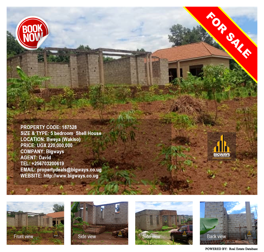 5 bedroom Shell House  for sale in Bweya Wakiso Uganda, code: 187528
