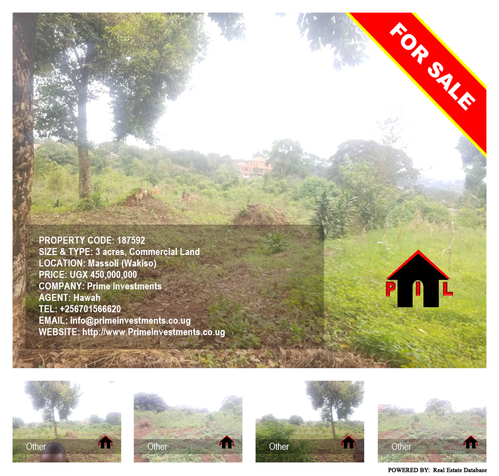 Commercial Land  for sale in Massoli Wakiso Uganda, code: 187592