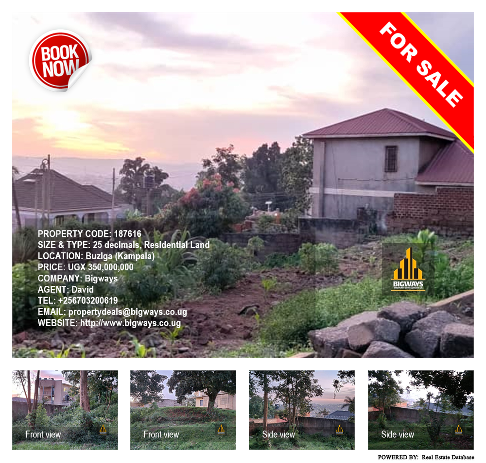 Residential Land  for sale in Buziga Kampala Uganda, code: 187616