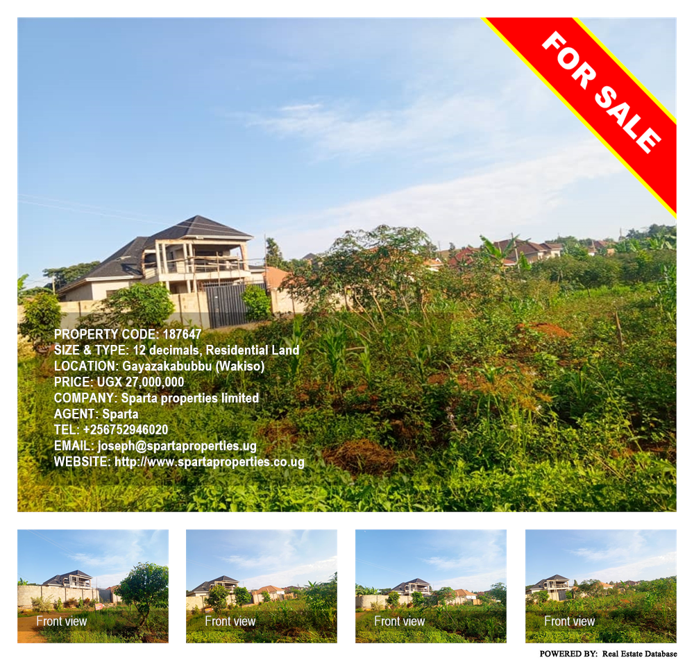 Residential Land  for sale in Gayaza Wakiso Uganda, code: 187647