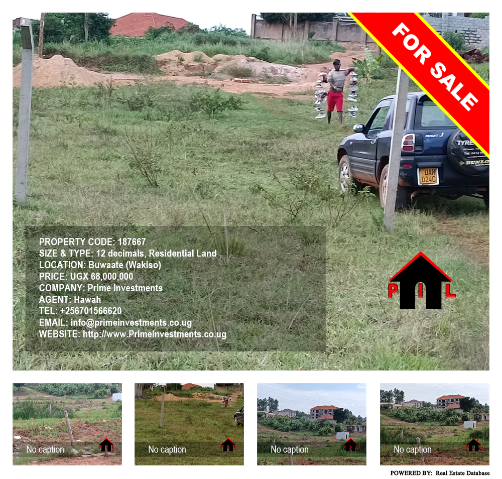 Residential Land  for sale in Buwaate Wakiso Uganda, code: 187667