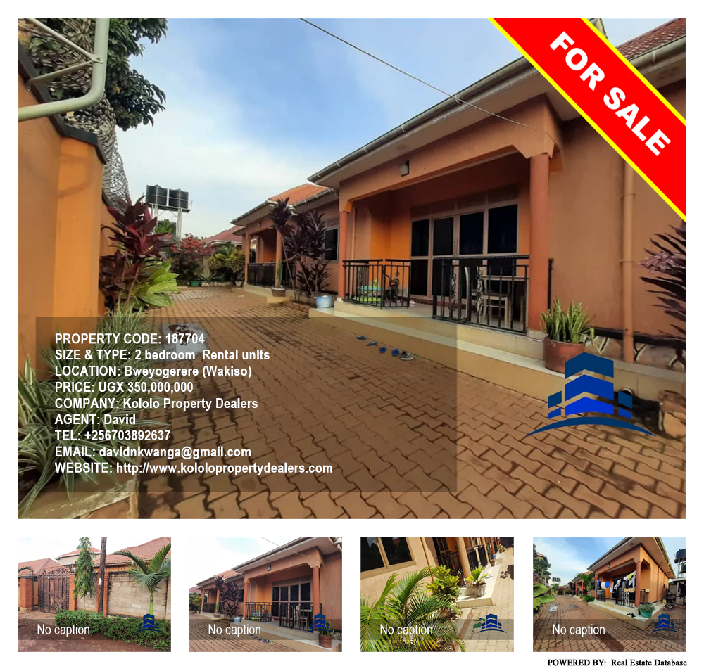2 bedroom Rental units  for sale in Bweyogerere Wakiso Uganda, code: 187704