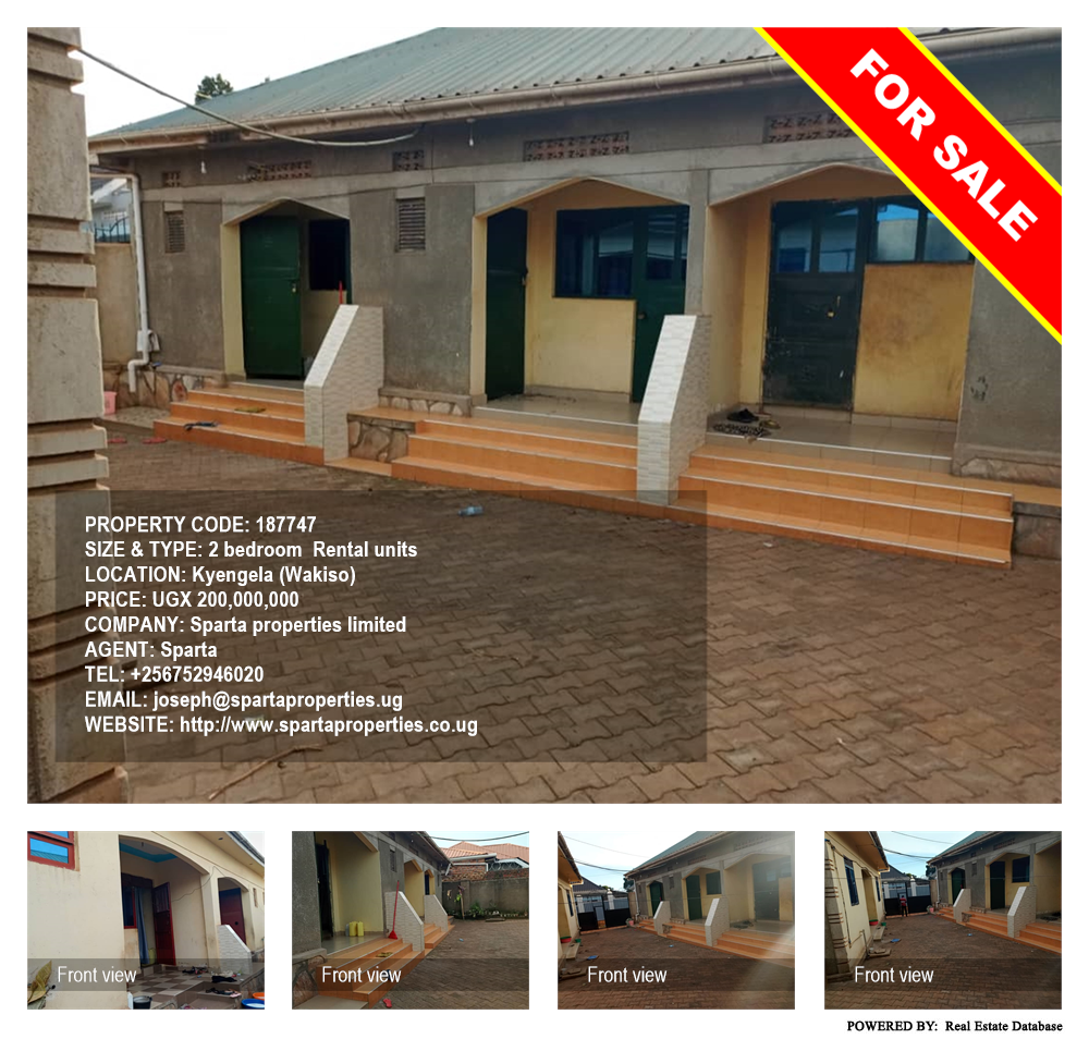 2 bedroom Rental units  for sale in Kyengela Wakiso Uganda, code: 187747