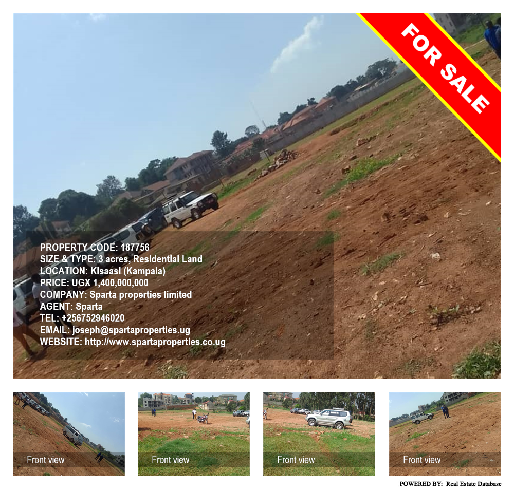 Residential Land  for sale in Kisaasi Kampala Uganda, code: 187756