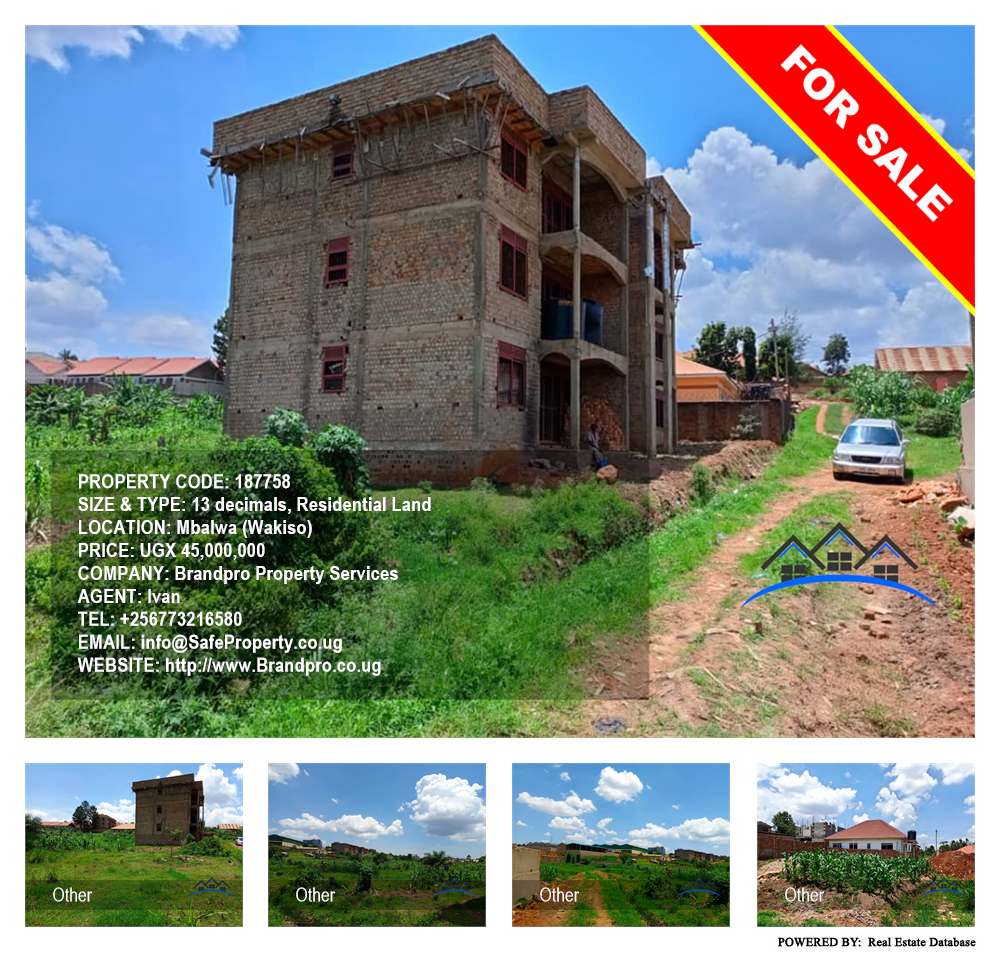 Residential Land  for sale in Mbalwa Wakiso Uganda, code: 187758