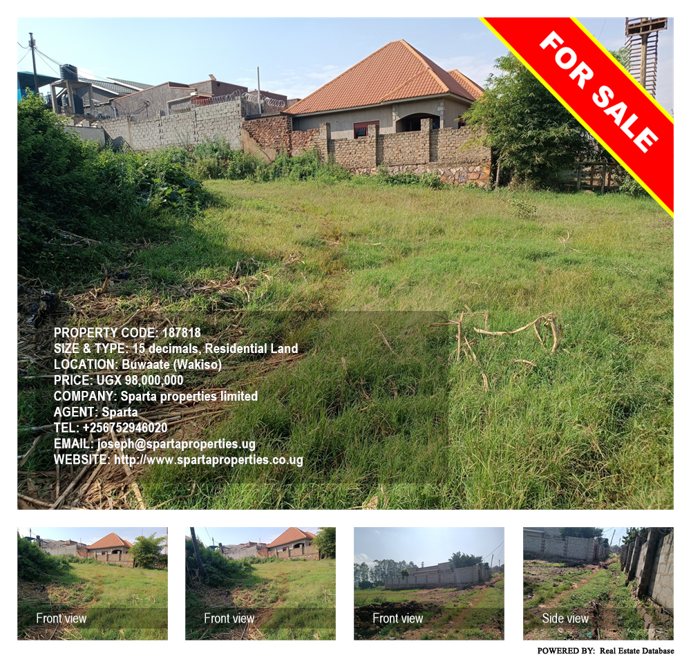 Residential Land  for sale in Buwaate Wakiso Uganda, code: 187818
