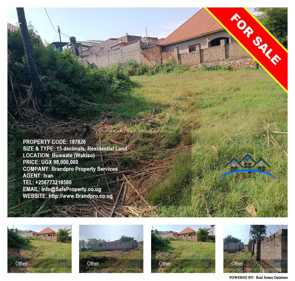Residential Land  for sale in Buwaate Wakiso Uganda, code: 187826