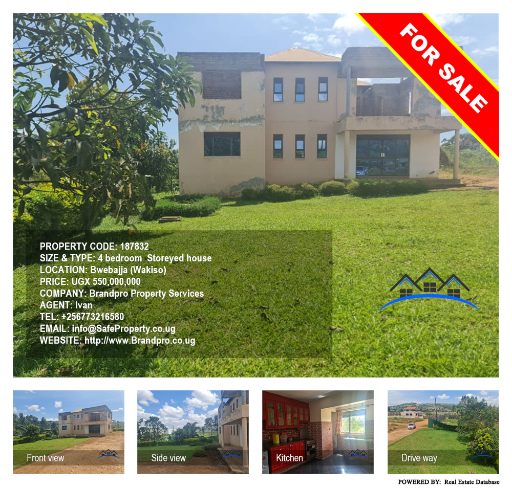 4 bedroom Storeyed house  for sale in Bwebajja Wakiso Uganda, code: 187832