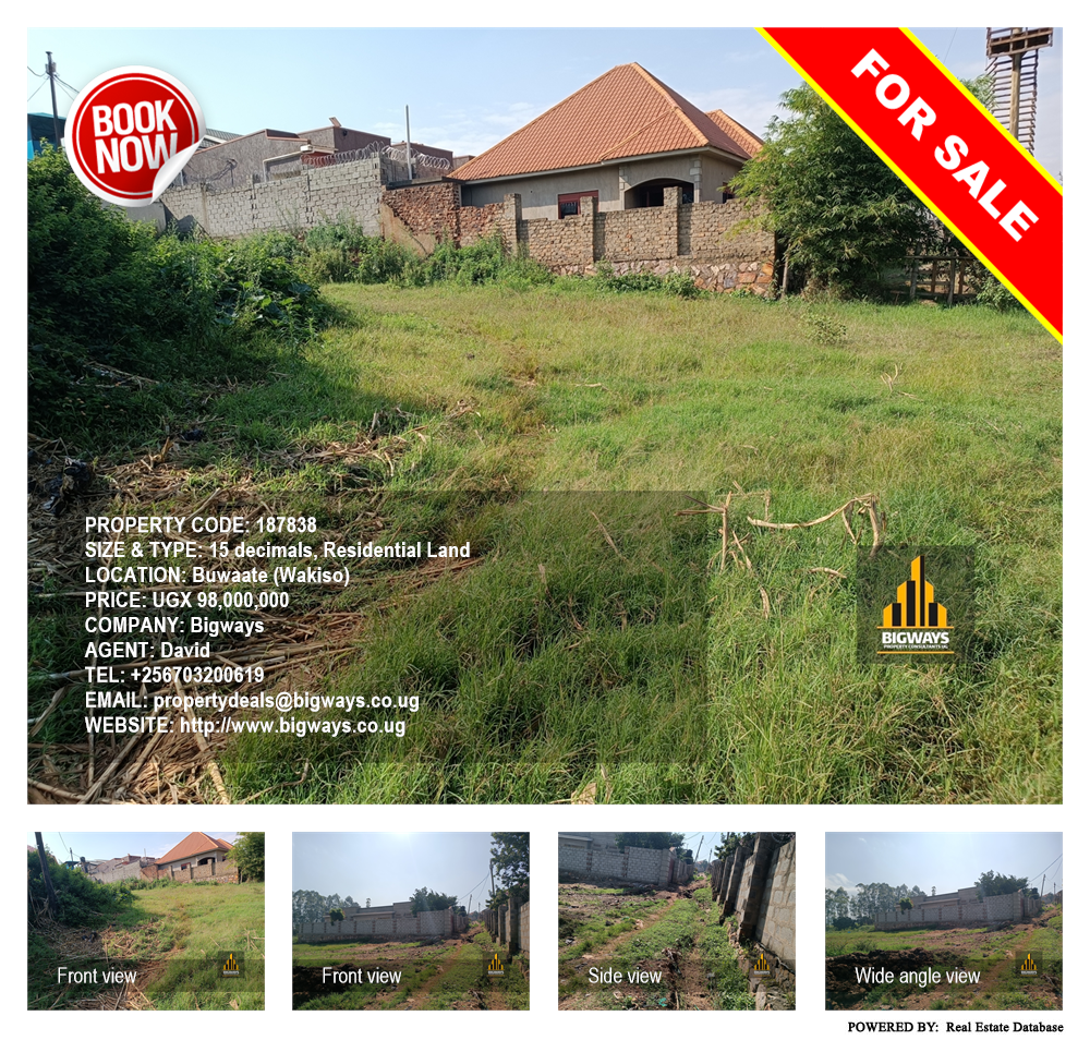 Residential Land  for sale in Buwaate Wakiso Uganda, code: 187838