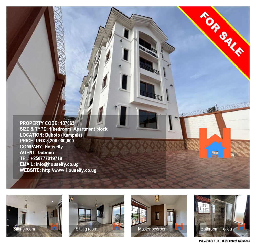 1 bedroom Apartment block  for sale in Bukoto Kampala Uganda, code: 187863