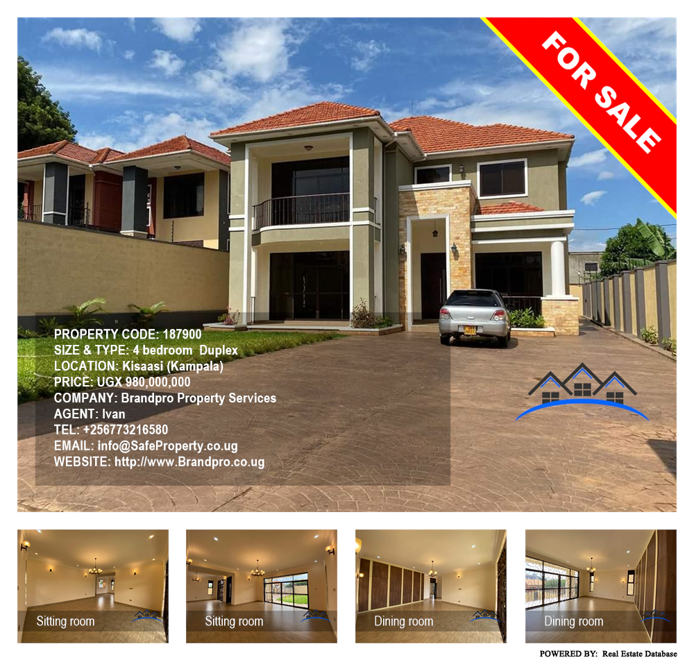 4 bedroom Duplex  for sale in Kisaasi Kampala Uganda, code: 187900